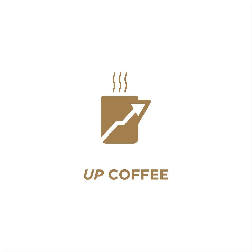 logotipo do café. logotipo de vetor de minimalismo monocromático monocromático símbolo ícone moderno para cafeteria.