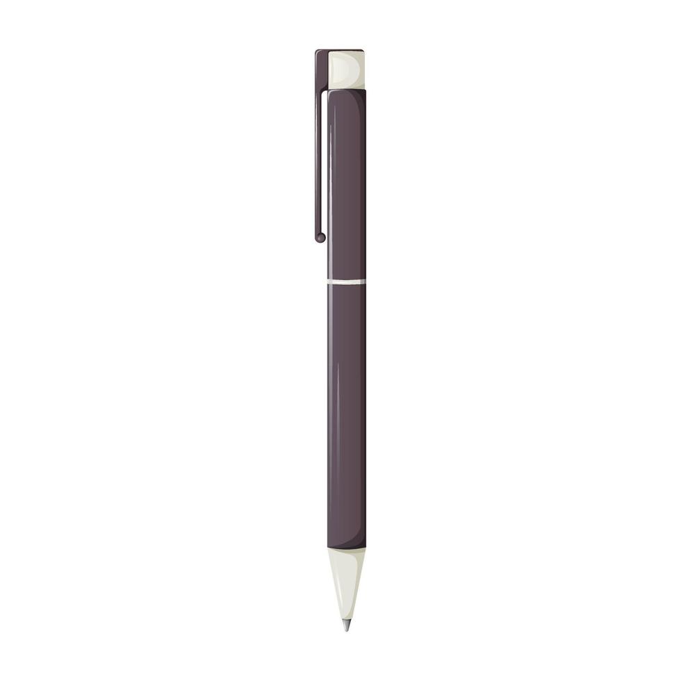 caneta para escrever, artigo de papelaria, ilustração vetorial. para uso em papel em casa, no escritório, na escola. vetor