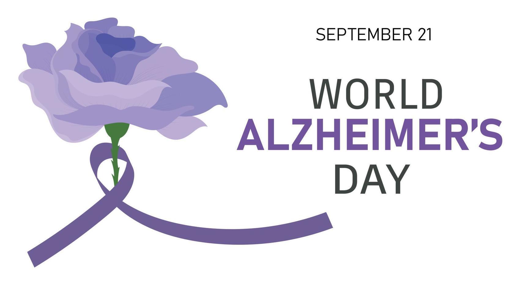 ilustração vetorial do dia mundial do alzheimer vetor