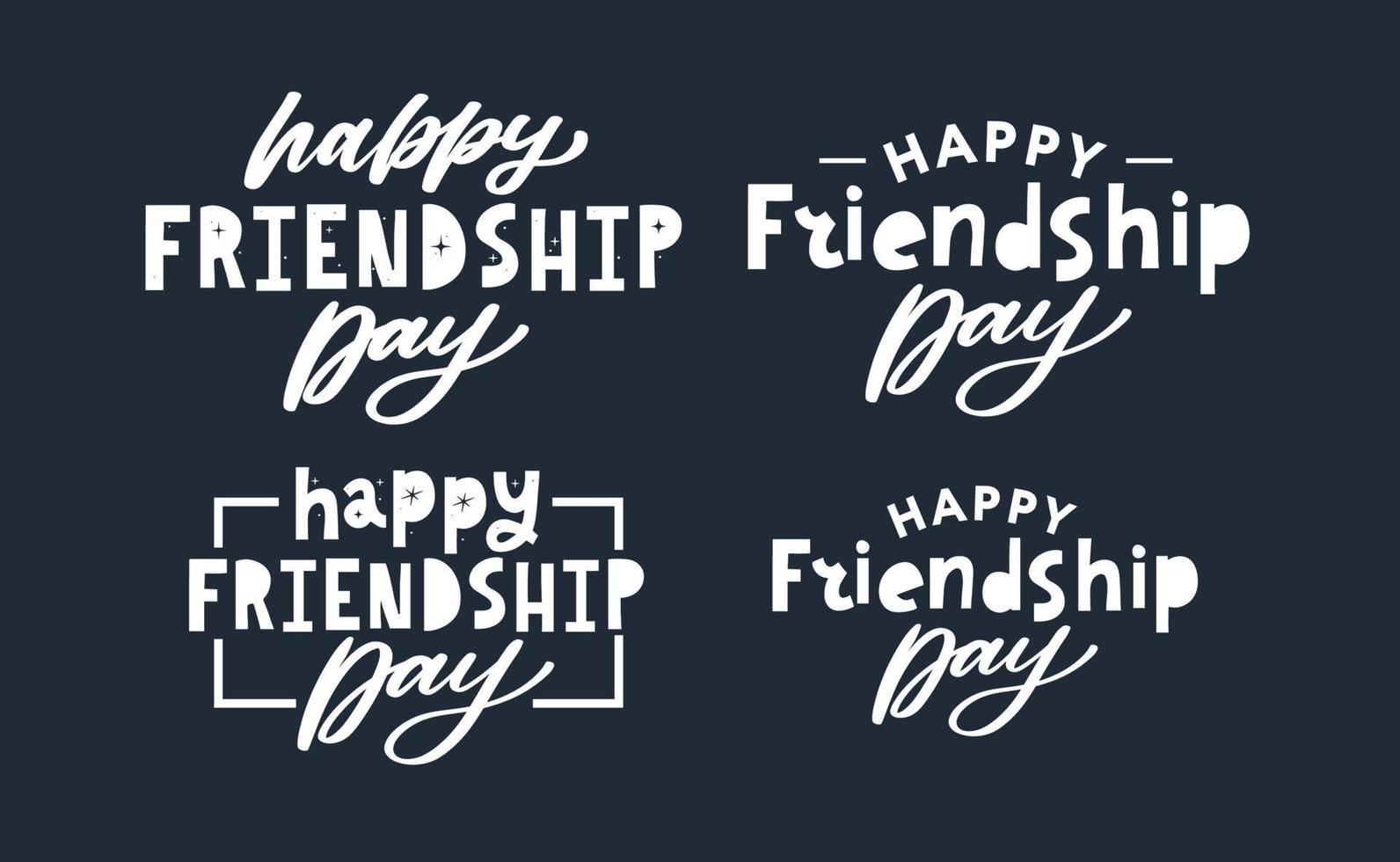 ilustração vetorial do dia da amizade com texto e elementos para comemorar o dia da amizade 2022 vetor