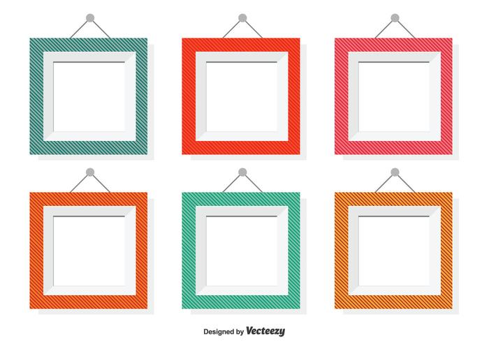 Frames variados de vetores de cores