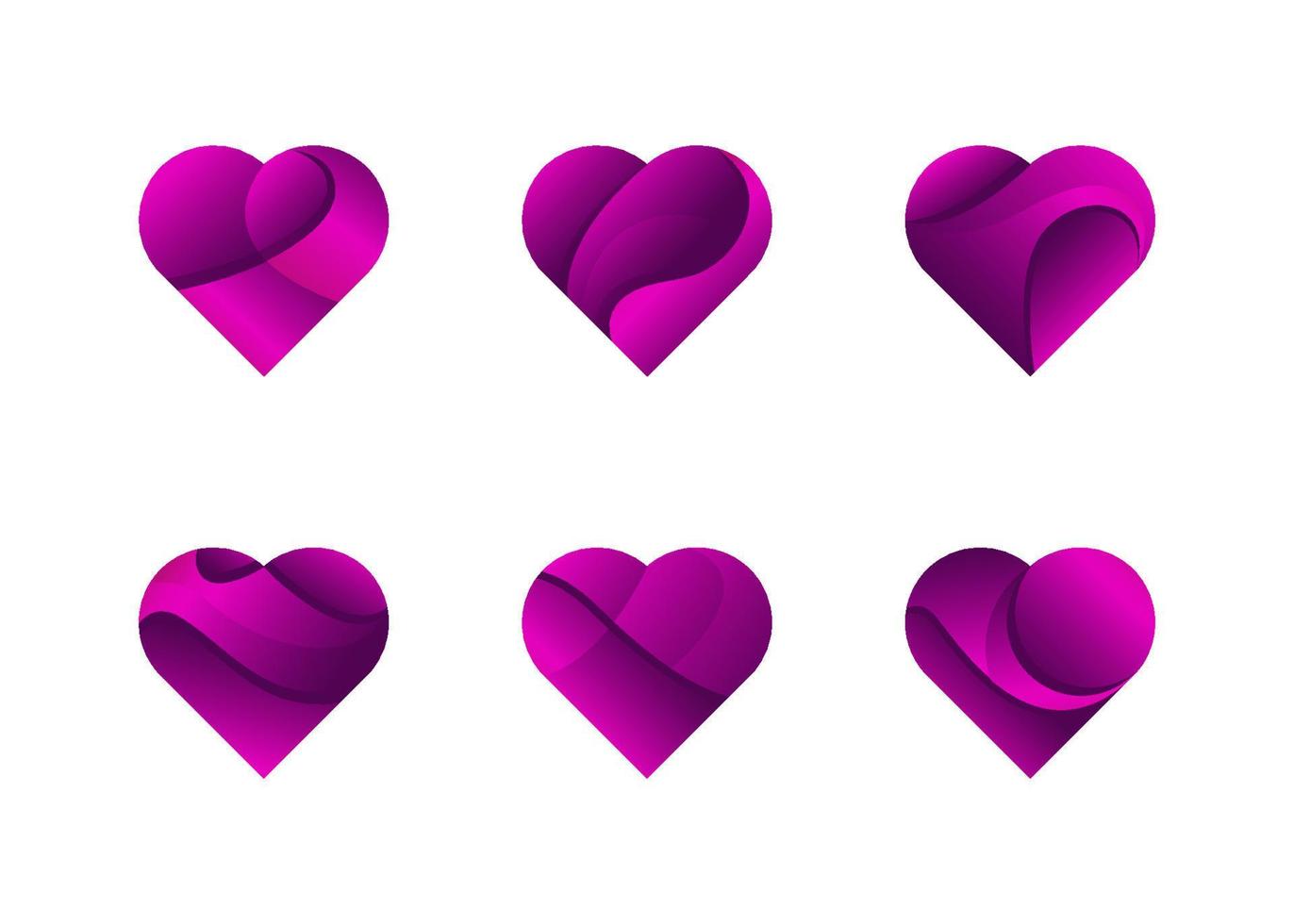 conjunto de ícones de amor. amo ilustração vetorial. logotipo de amor. símbolo de coração. vetor