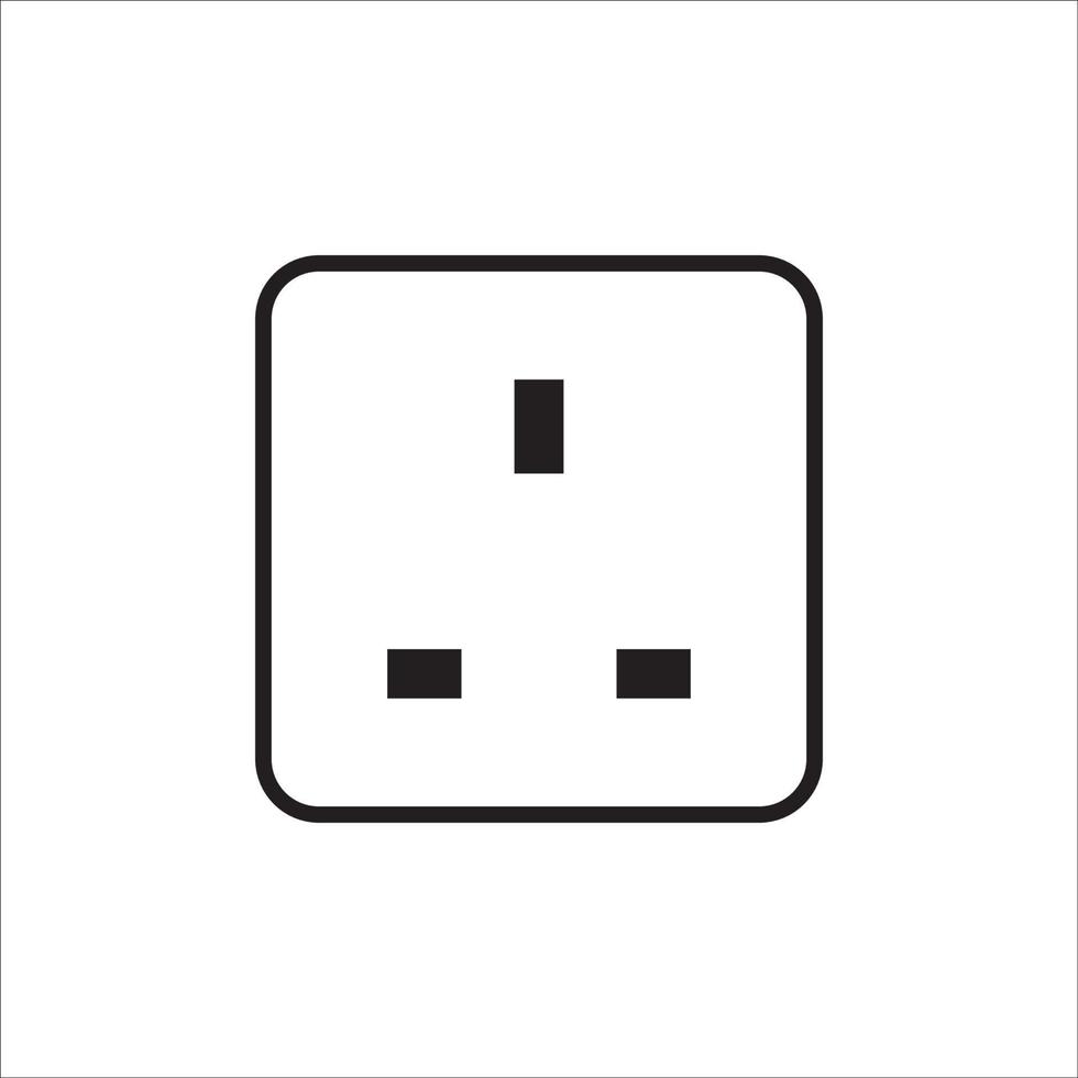 design de vetor de logotipo de ícone de tomada elétrica