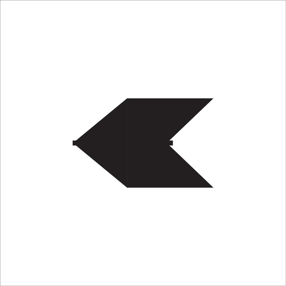 design de vetor de logotipo de ícone de sinal de ponta de seta