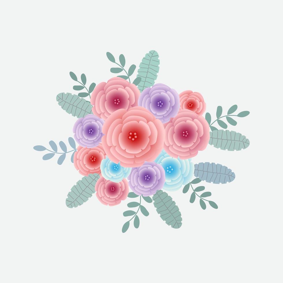 fundo floral pastel vetor