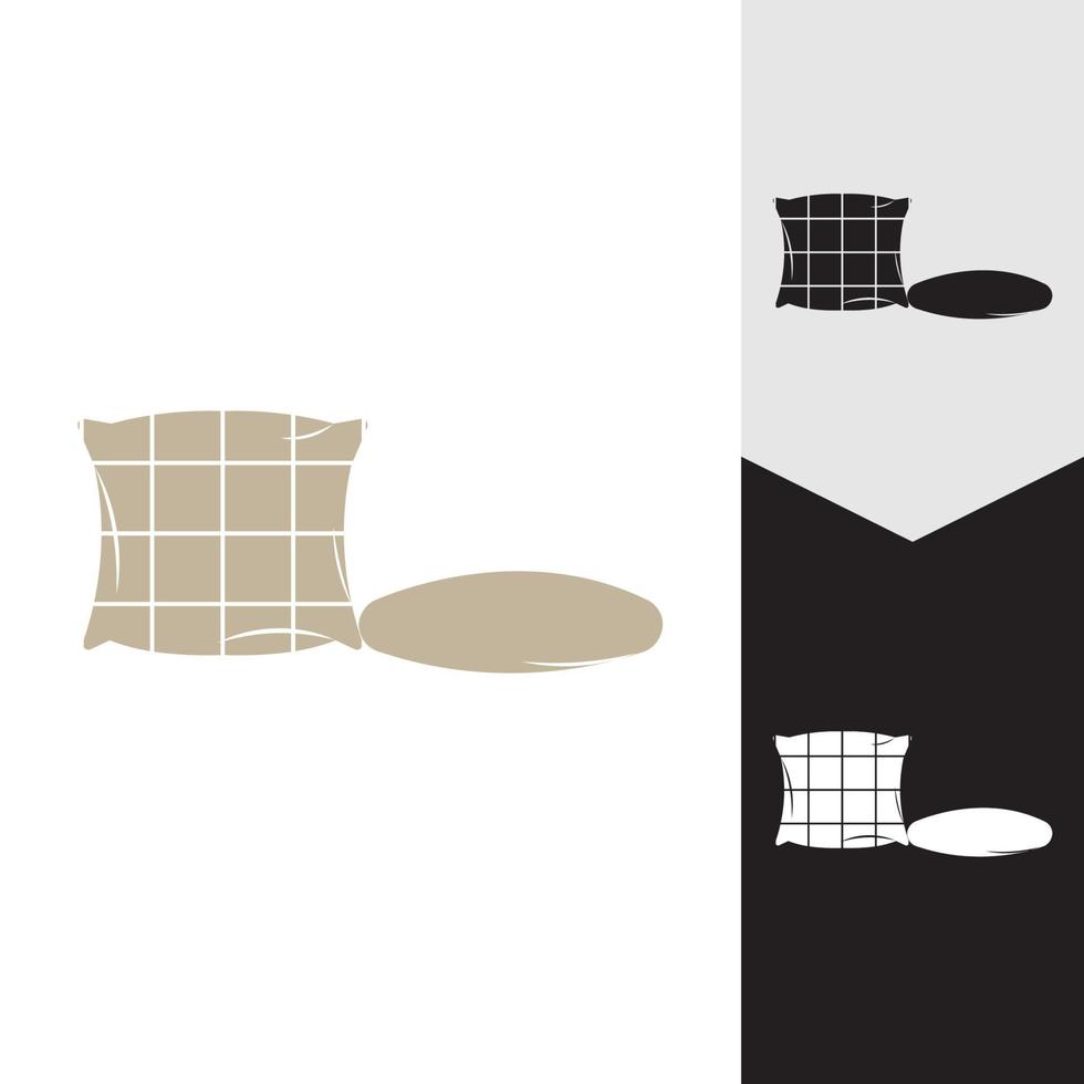 modelo de ícone de vetor de logotipo de travesseiro