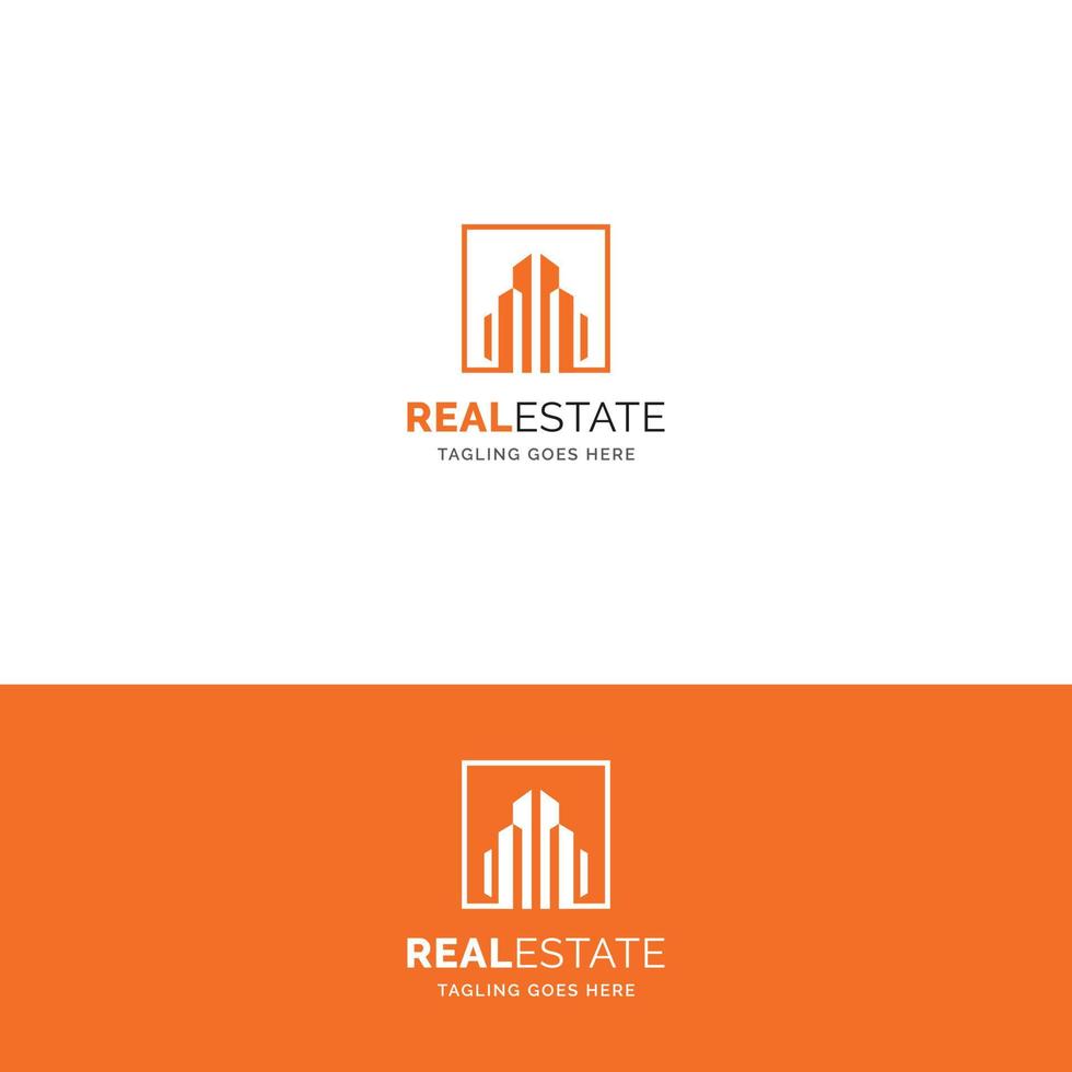 modelo de logotipo imobiliário vetor