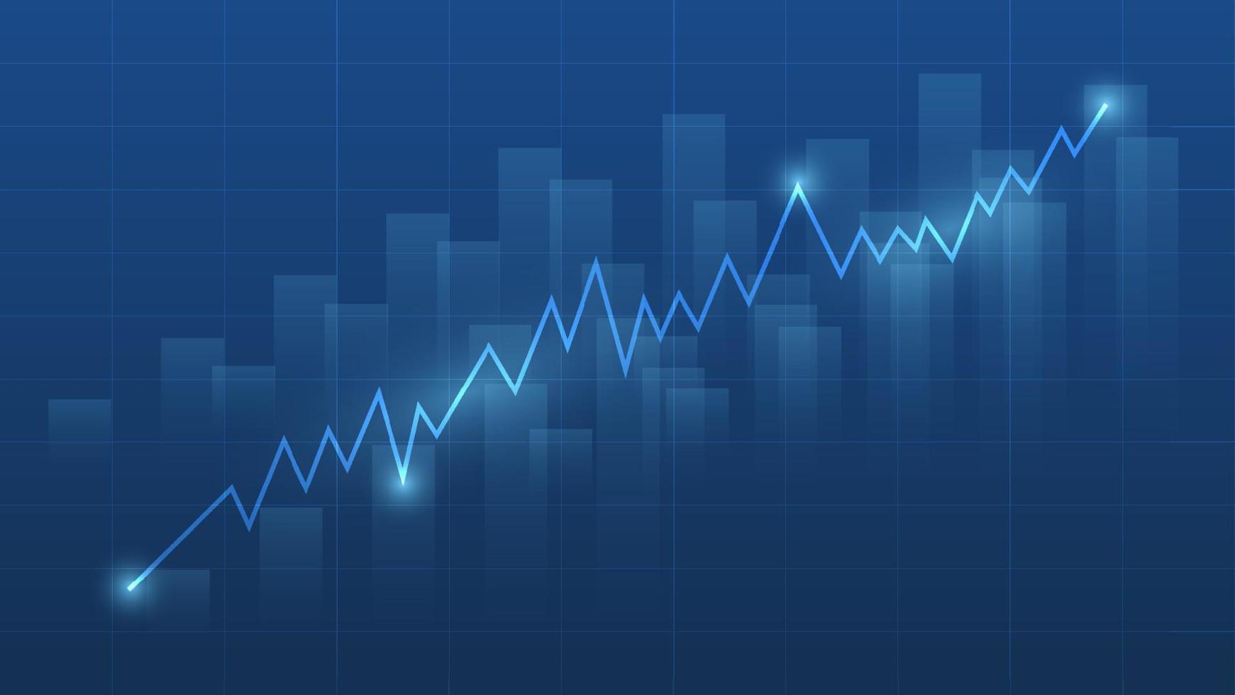 bar chartshow preço do mercado de ações ou lucro de investimento financeiro. conceito de plano de fundo de gestão de negócios vetor