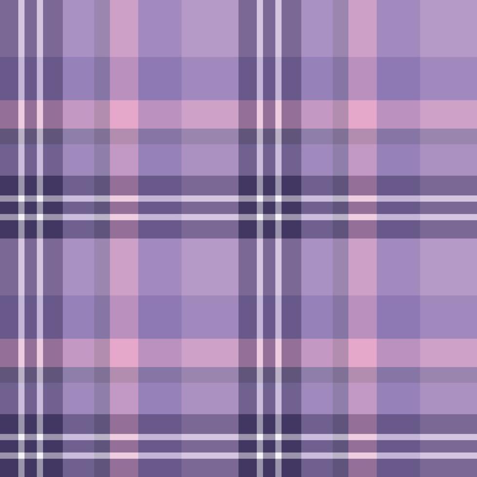 padrão sem costura em grandes cores violetas, rosa e brancas para xadrez, tecido, têxtil, roupas, toalha de mesa e outras coisas. imagem vetorial. vetor