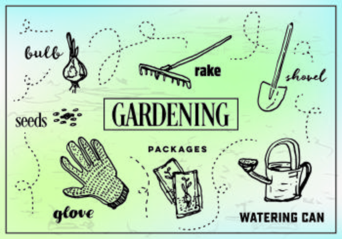 Ilustrações de vetores de jardinagem grátis