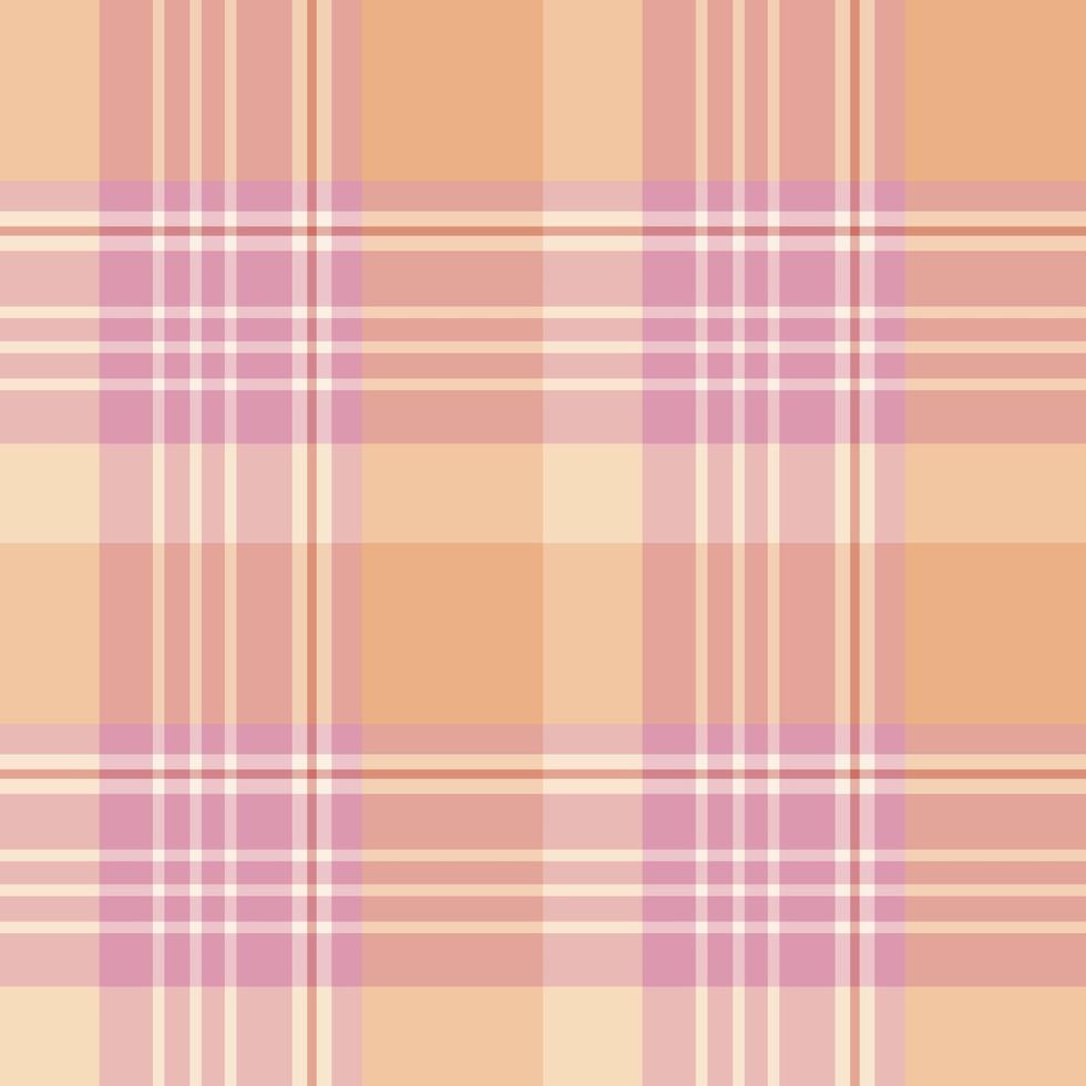 padrão sem costura em ótimas cores rosa e laranja claro para xadrez, tecido, têxtil, roupas, toalha de mesa e outras coisas. imagem vetorial. vetor