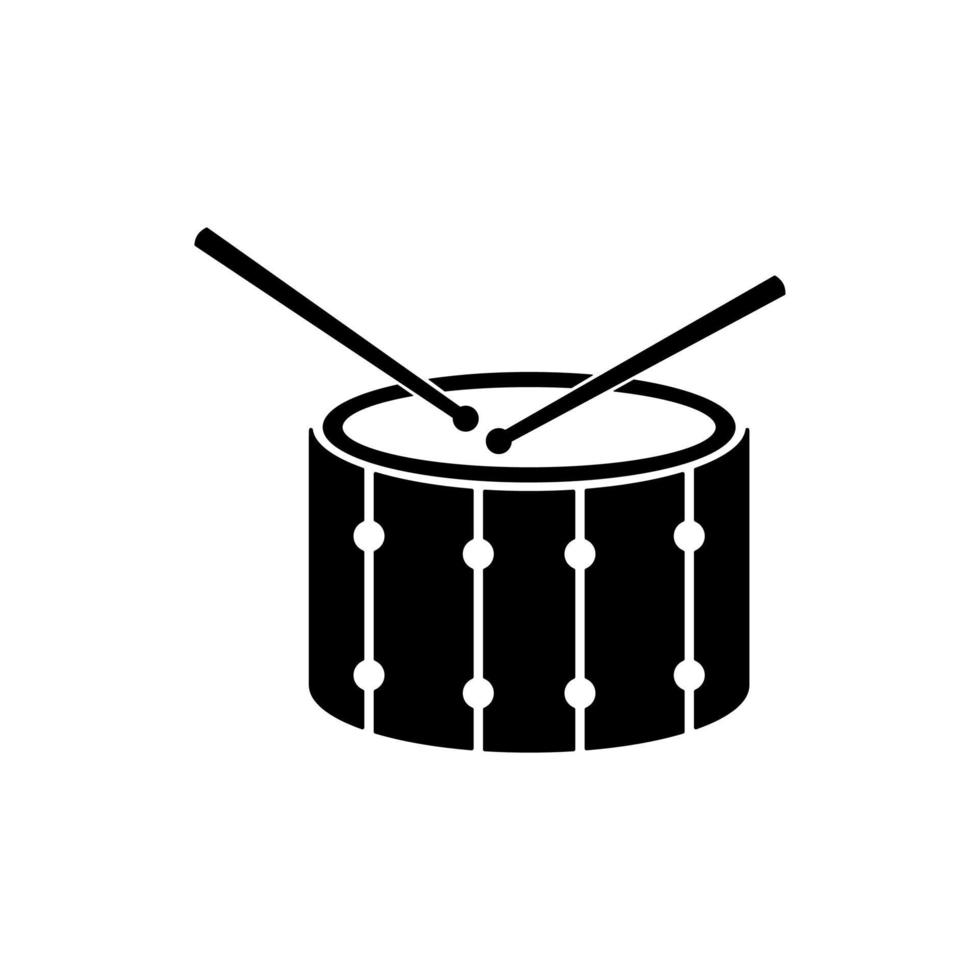 ícone de tambor sólido vetor