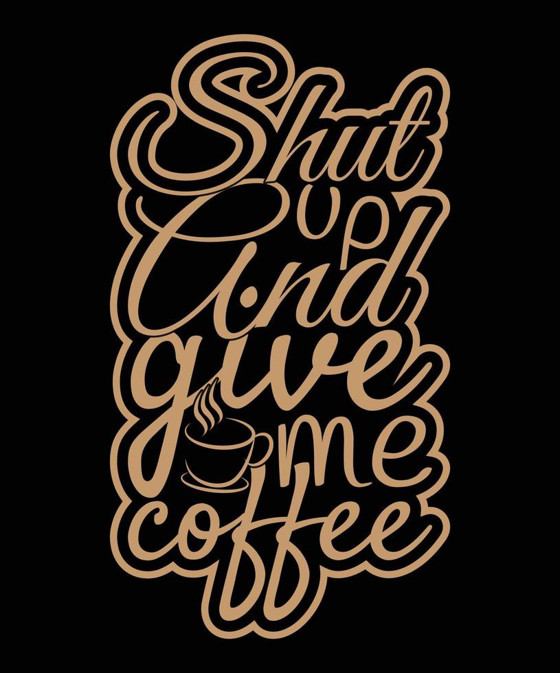 citações de vetor de design de camiseta de café sobre hobbies e bebidas