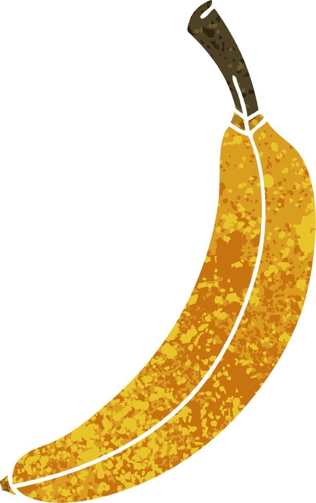 banana de desenho animado de estilo de ilustração retrô peculiar vetor