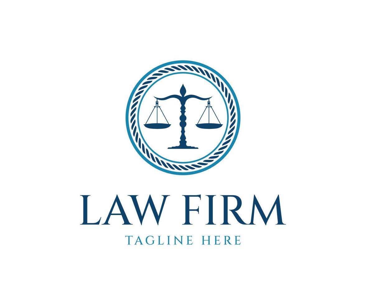 emblemas logotipo do escritório de advocacia e logotipo dos serviços jurídicos vetor