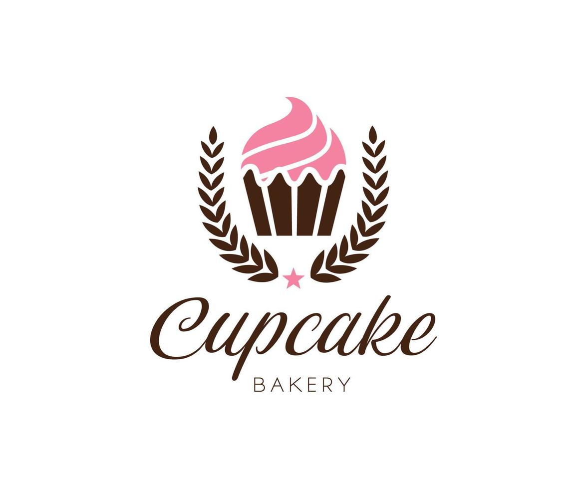 logotipo do cupcake. modelo de logotipo de bolo vetor