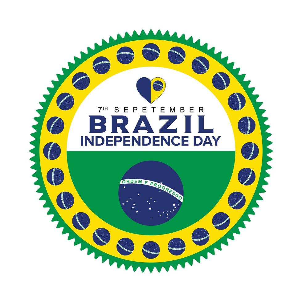 7 de setembro dia da independência do brasil comemorando vetor