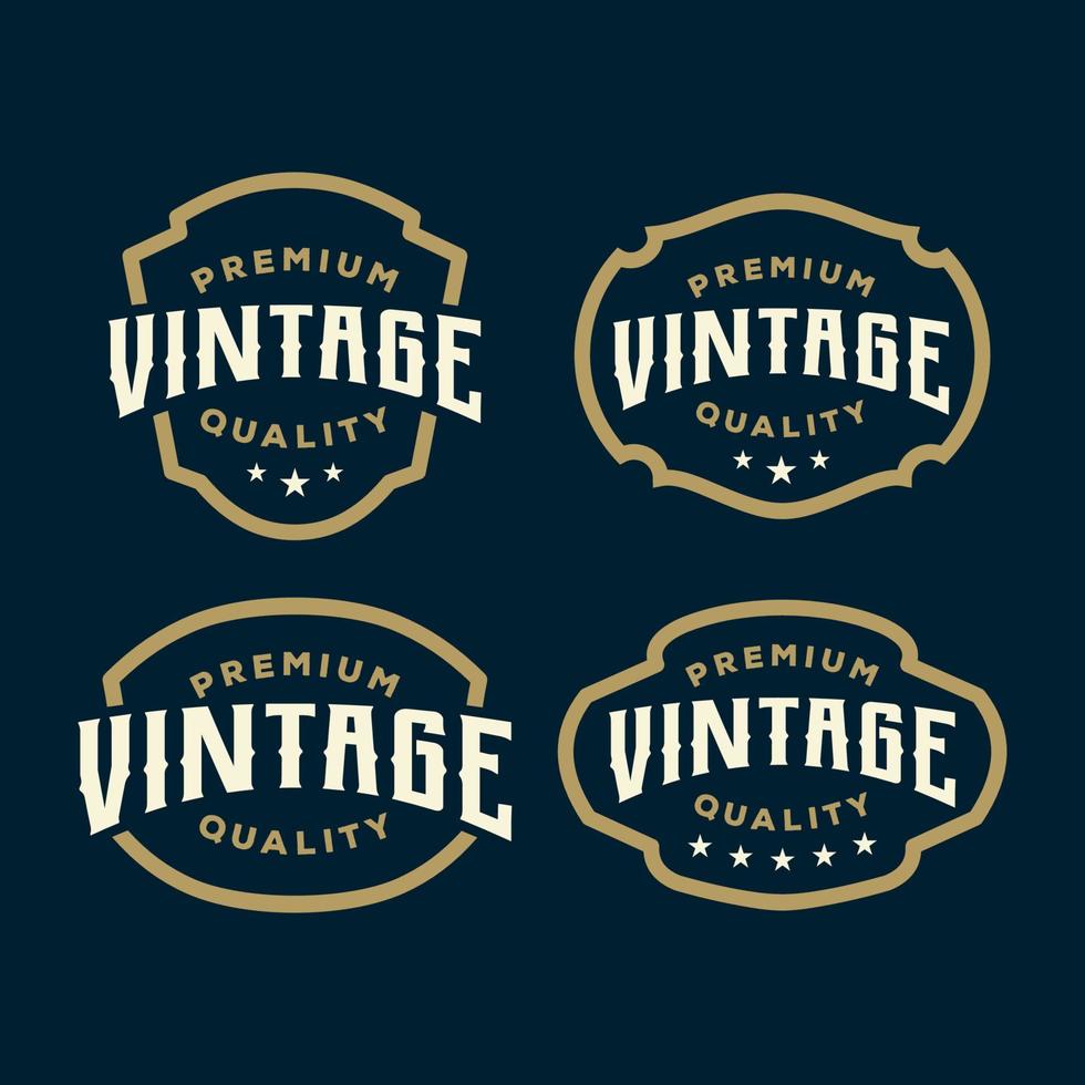 ilustração de modelo de etiqueta de emblema de logotipo vintage vetor