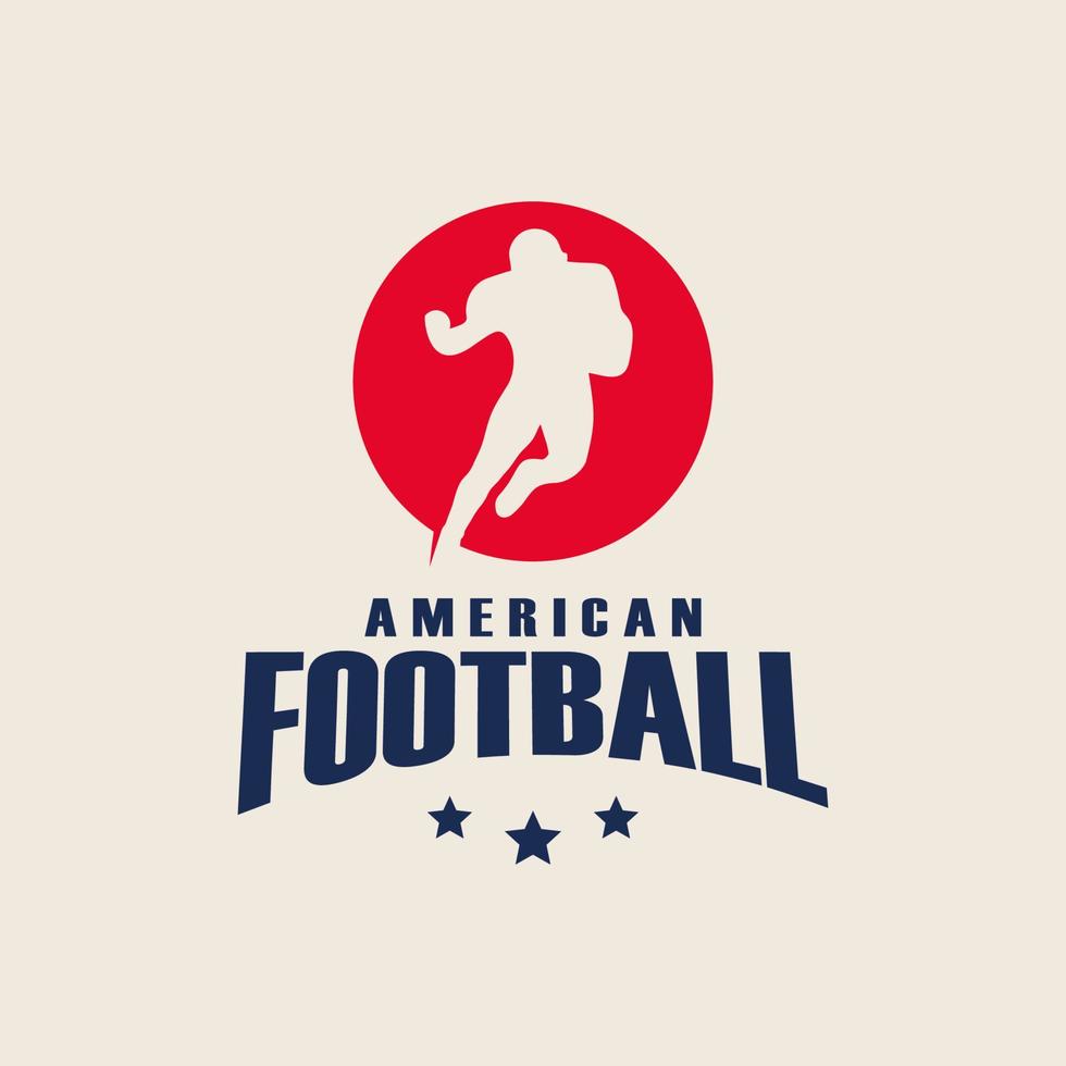 ilustração de modelo de futebol americano de logotipo vintage vetor