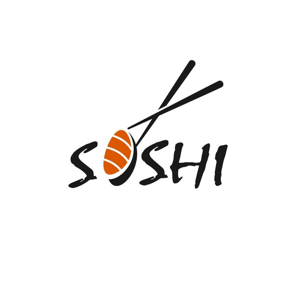 modelo de inspiração de design de restaurante de comida japonesa de logotipo de sushi vetor