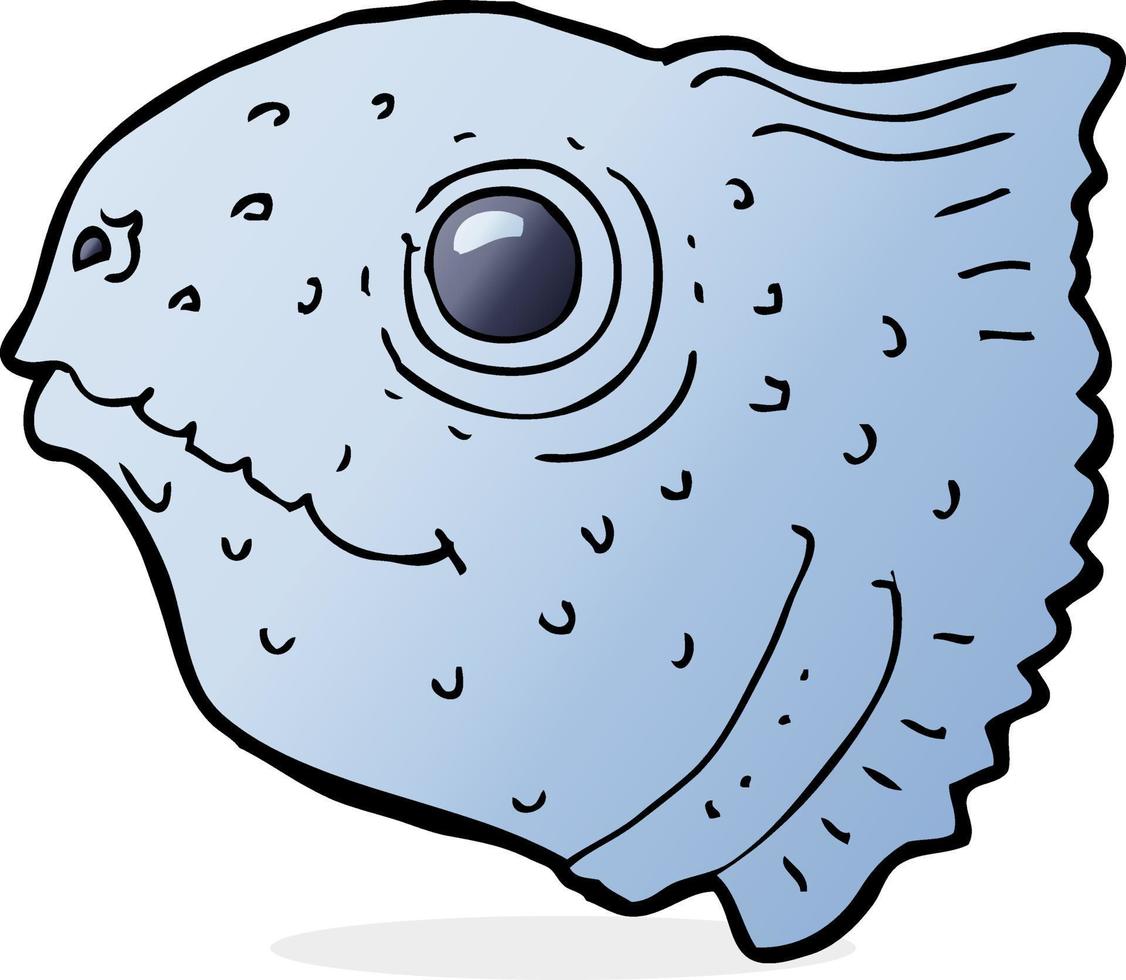 cabeça de peixe de desenho animado vetor
