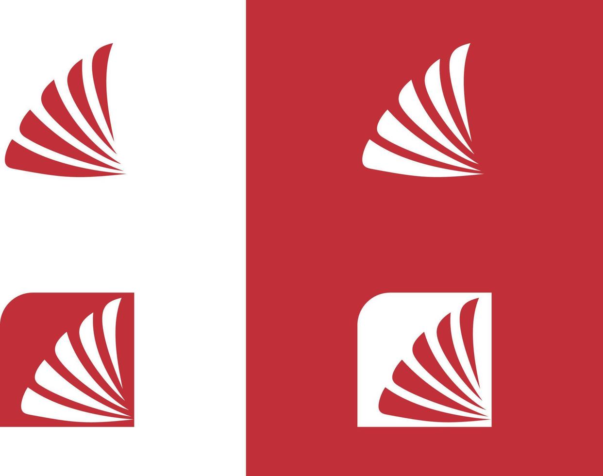 design de logotipo abstrato de asa vetor