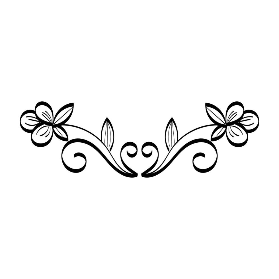 design de ornamento de casamento para impressão vetor