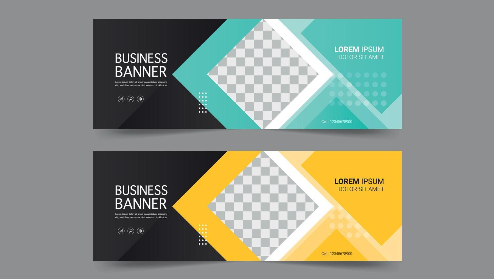 layout de banner corporativo vetor