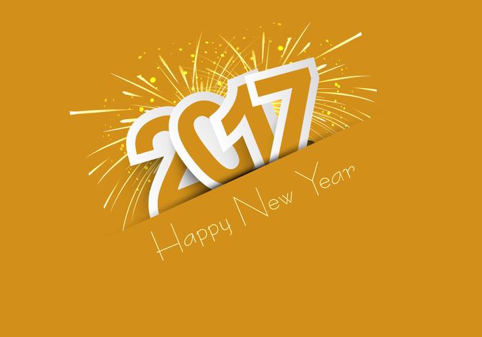 Celebração do feliz ano novo 2017 vetor