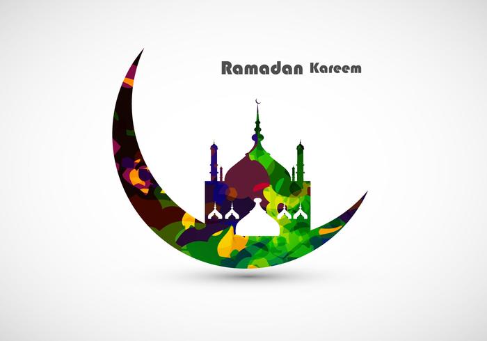 Cartão Ramadan Kareem Decorativo vetor