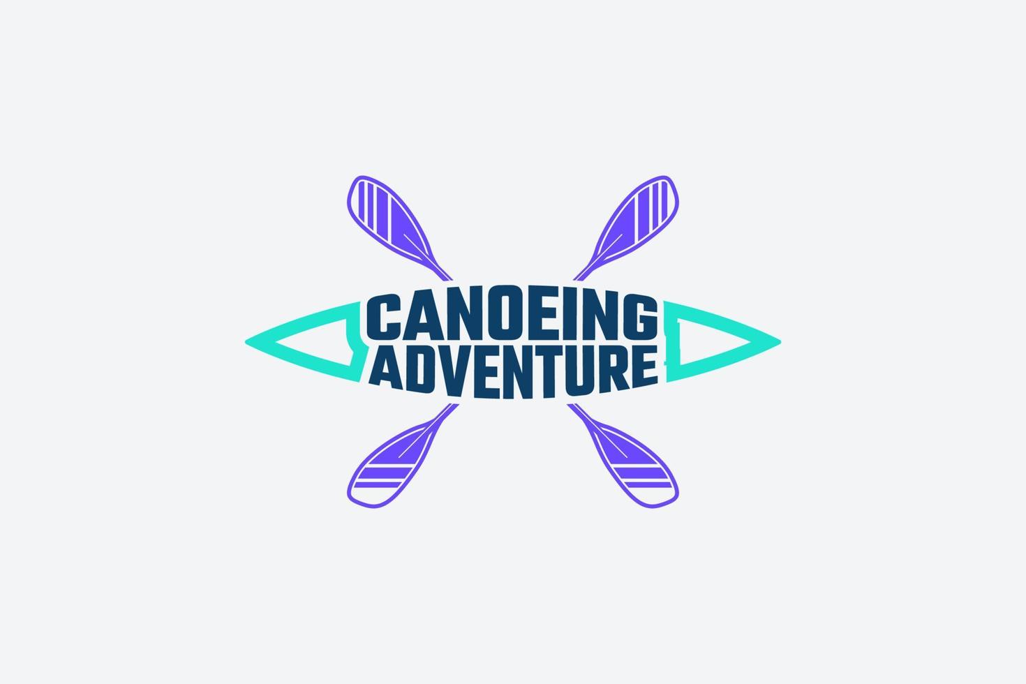 modelo de logotipo de aventura de canoagem adequado para negócios, associação, produto, etc vetor