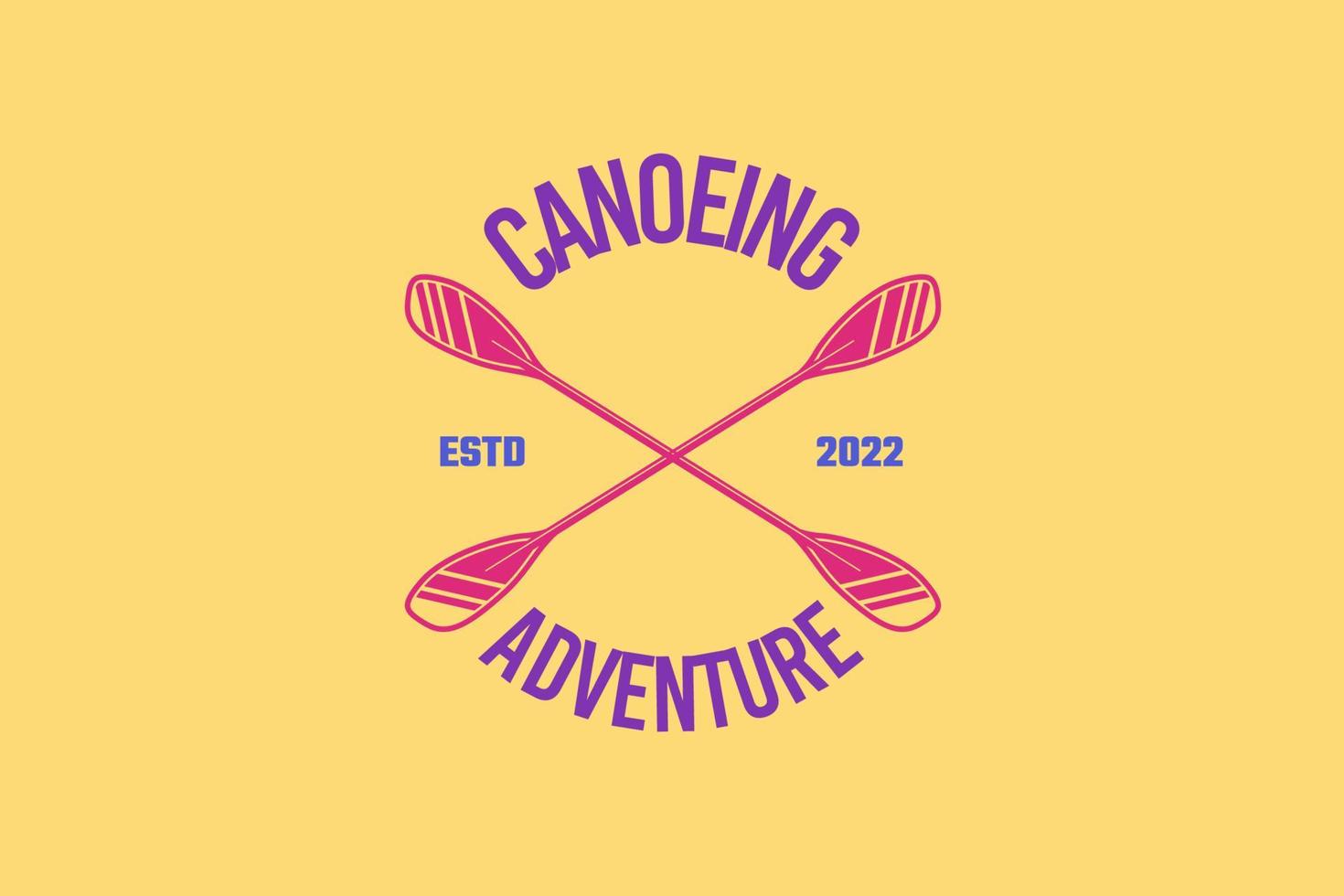 modelo de logotipo de aventura de canoagem adequado para negócios, associação, produto, etc vetor