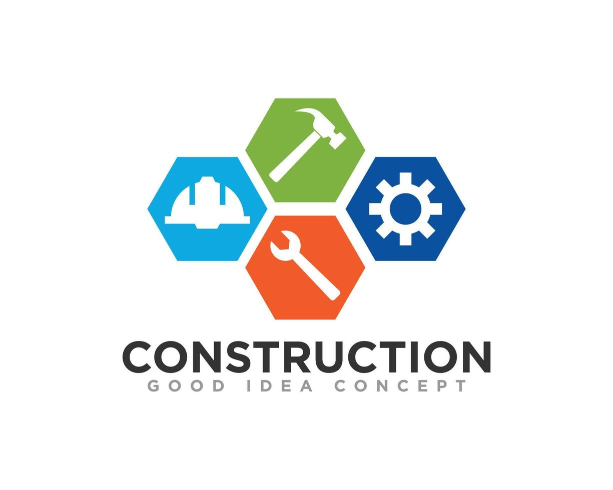 vetor de design de ícone de logotipo de construção