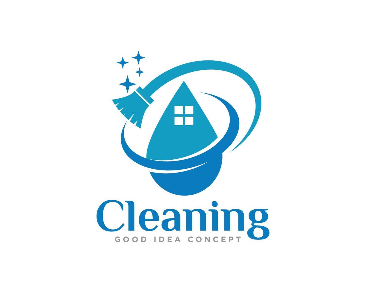vetor de design de ícone de logotipo de limpeza