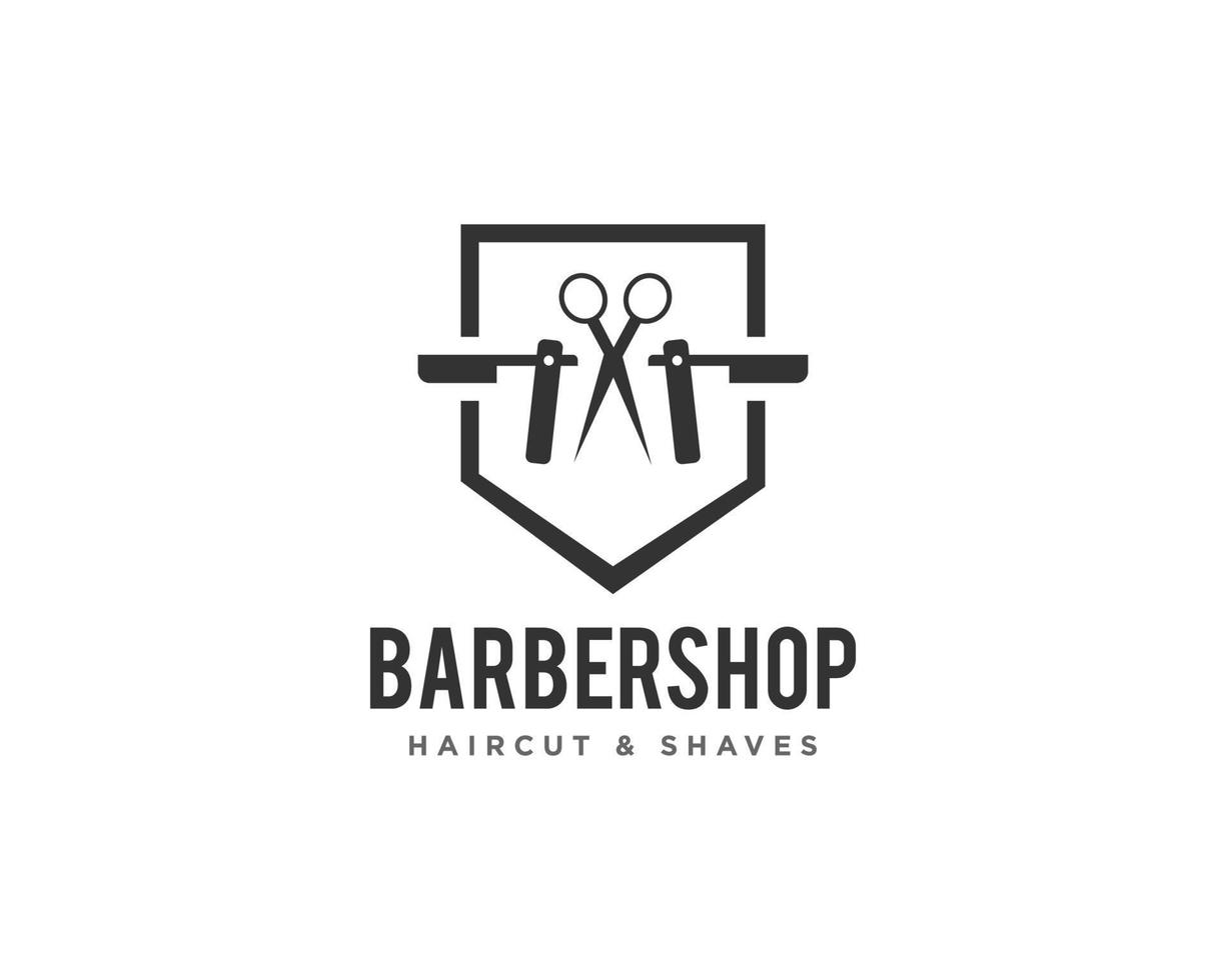 vetor de logotipo de barbearia