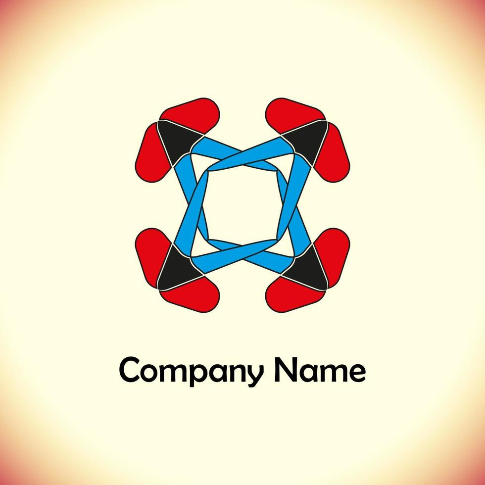 logotipo da empresa com forma abstrata vetor