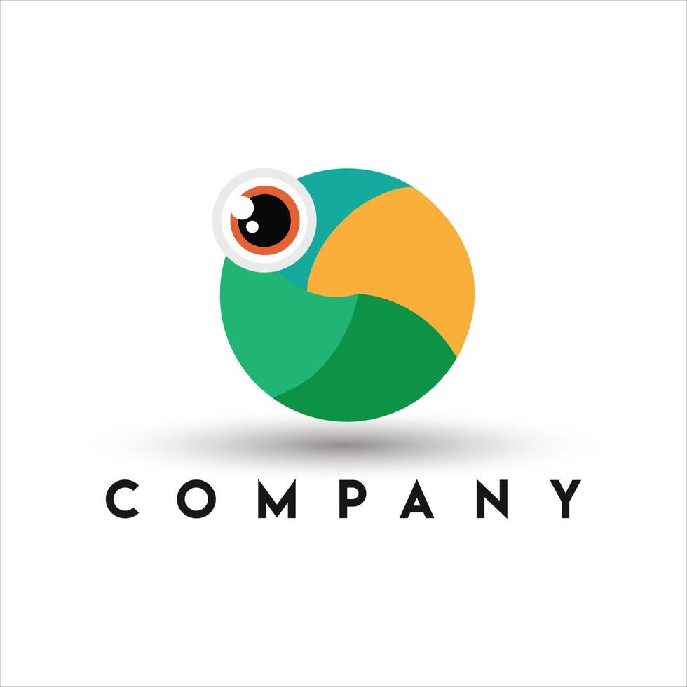 logotipo do papagaio. logotipo de papagaio inteligente vetor