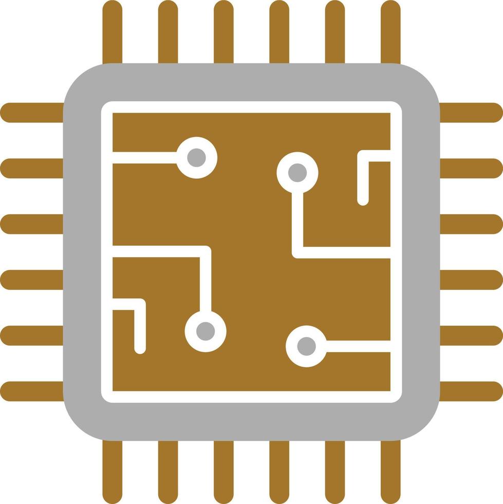 estilo de ícone do processador vetor