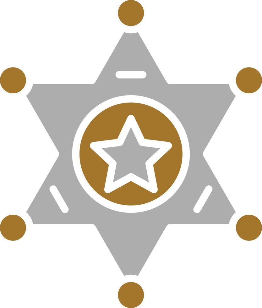 estilo de ícone do xerife vetor