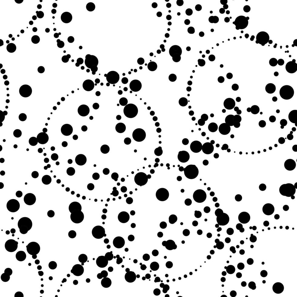 fundo geométrico com círculos irregulares. padrão sem emenda redondo abstrato. padrão de pontos desenhados à mão isolado no fundo. vetor