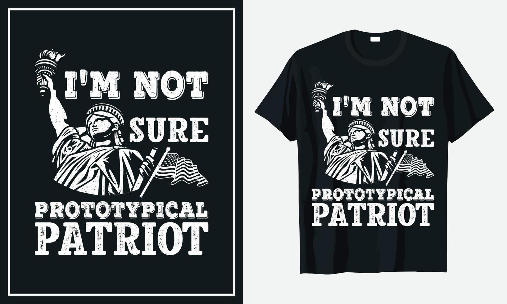 impressão de design de camiseta do dia do patriota vetor