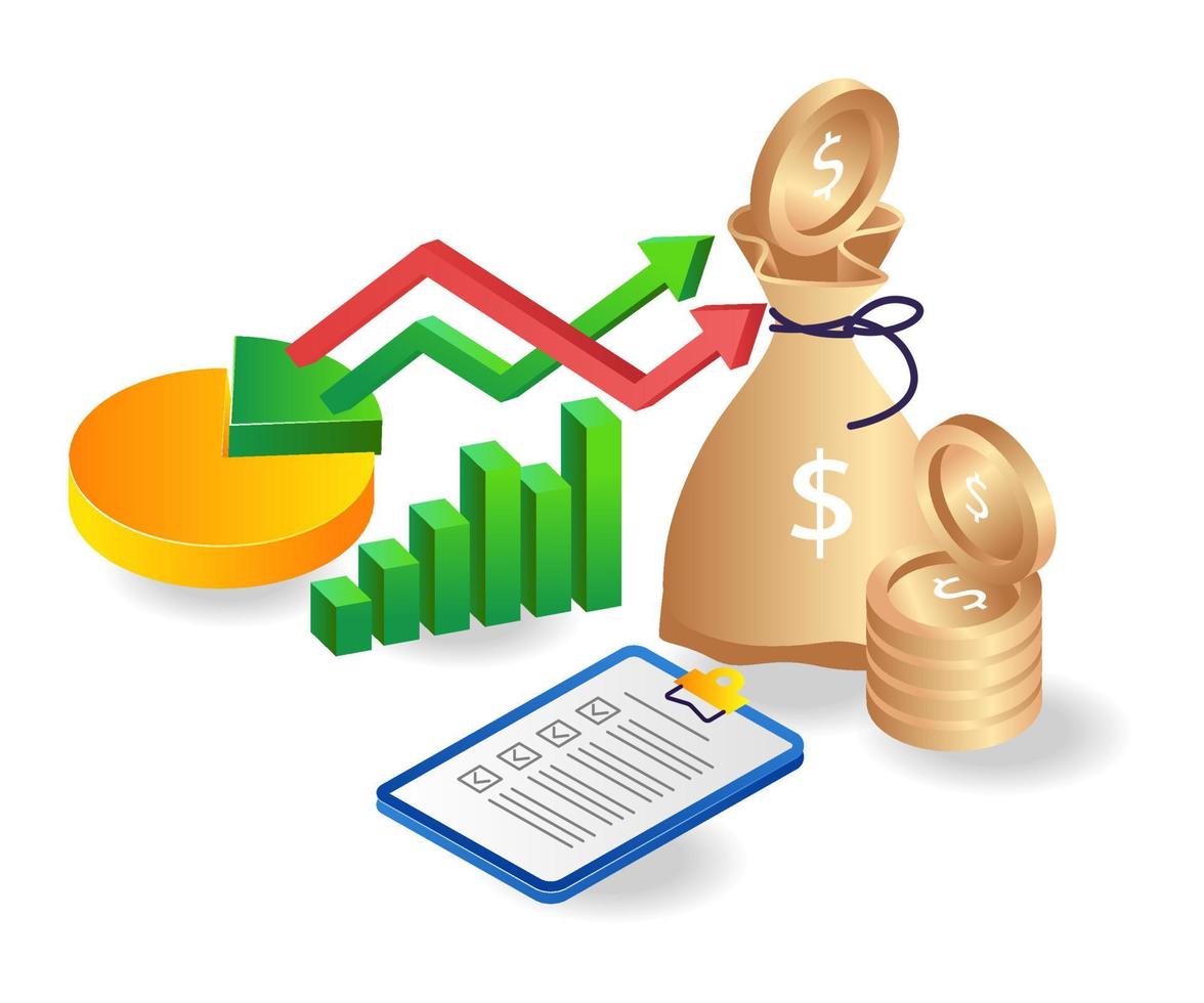 análise de um plano de negócios de sucesso vetor