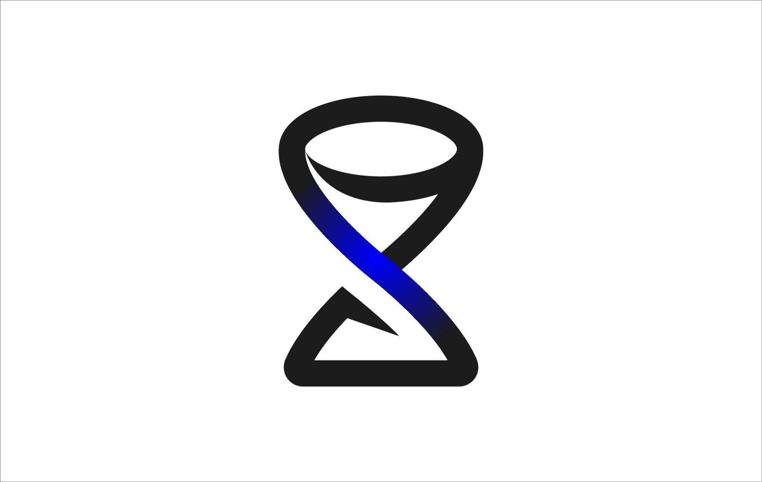 vetor de logotipo de ícone de ampulheta simples.
