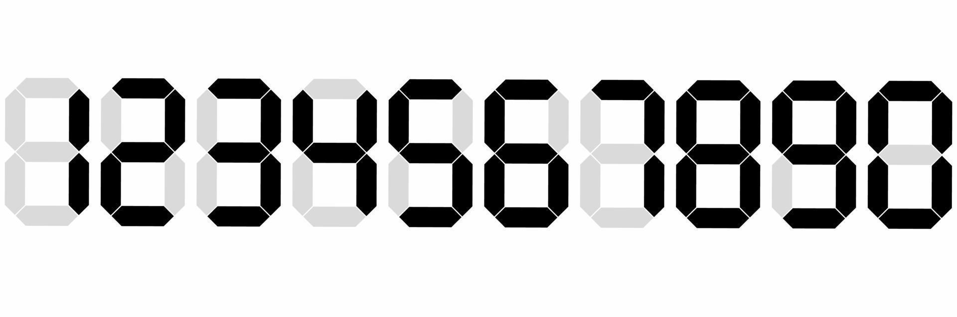 numeral digital isolado no fundo branco vetor