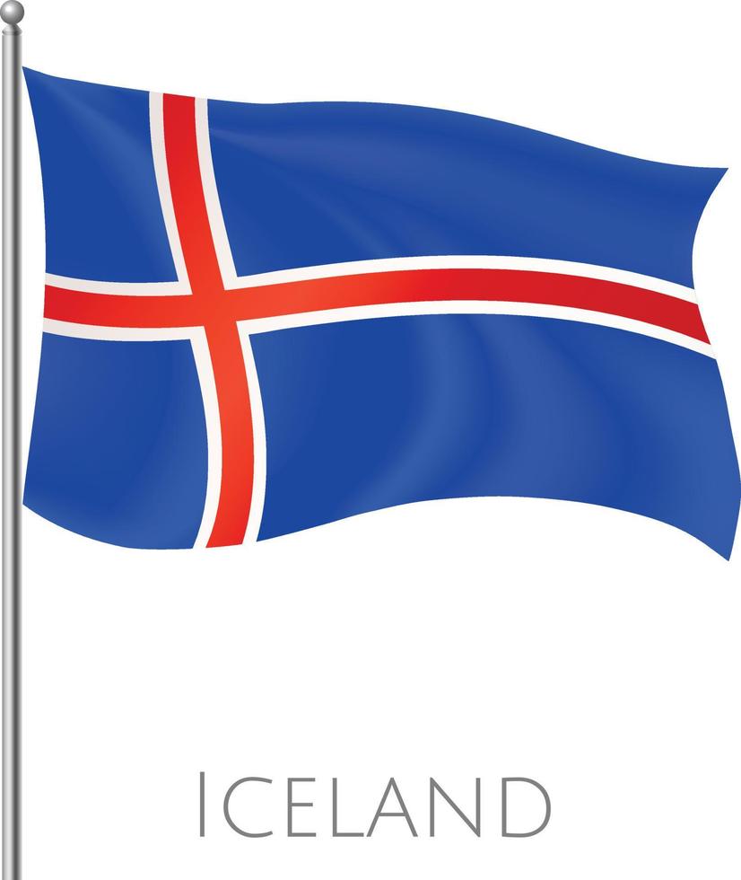 bandeira abstrata da islândia com design de fundo vetorial vetor