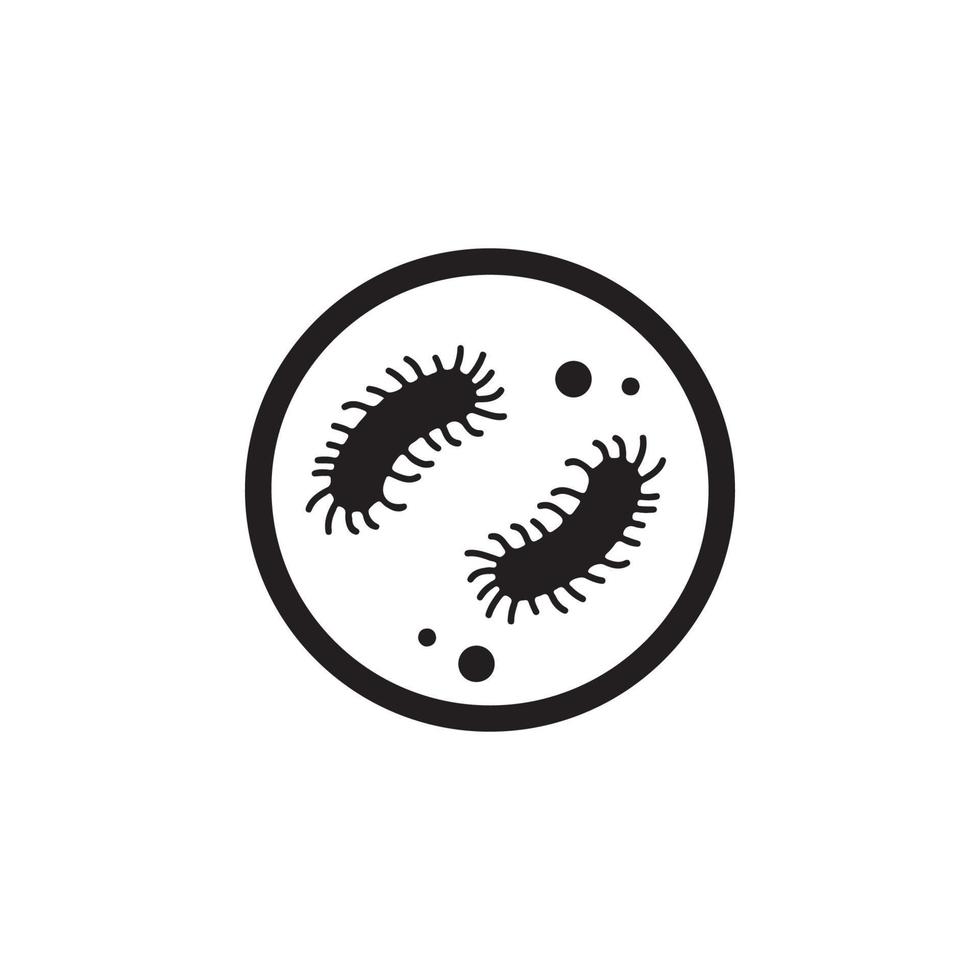 ícone de micróbio eps 10 vetor