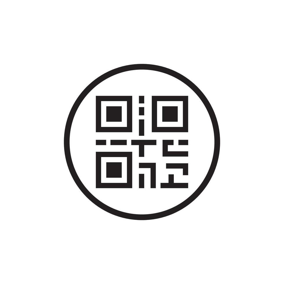 ícone qr eps 10 vetor