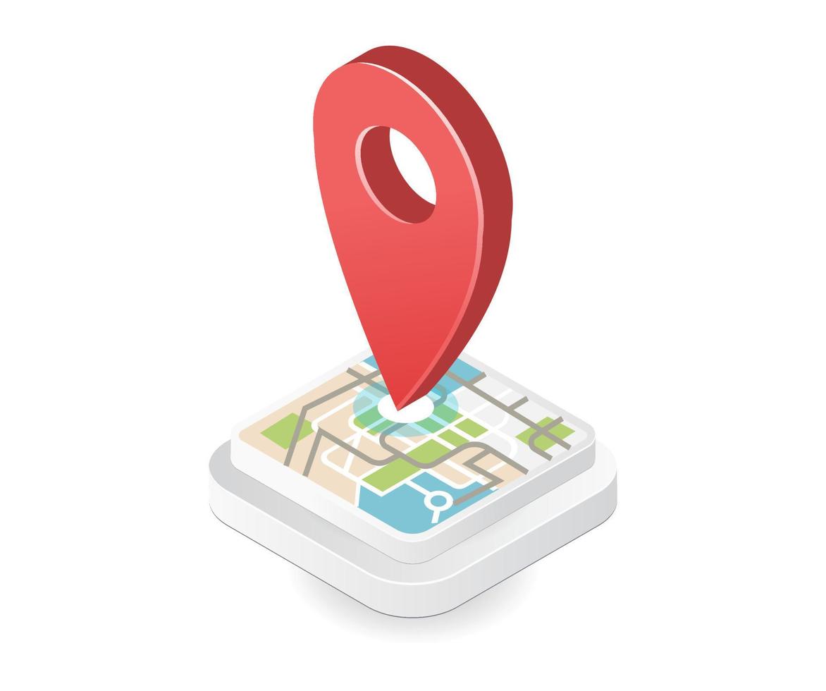símbolo de pin do aplicativo de mapa de localização vetor