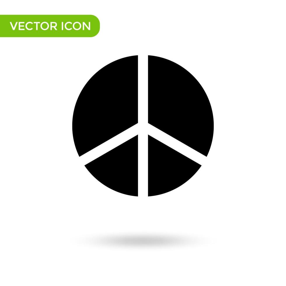 ícone de paz. ícone mínimo e criativo isolado no fundo branco. marca de símbolo de ilustração vetorial vetor
