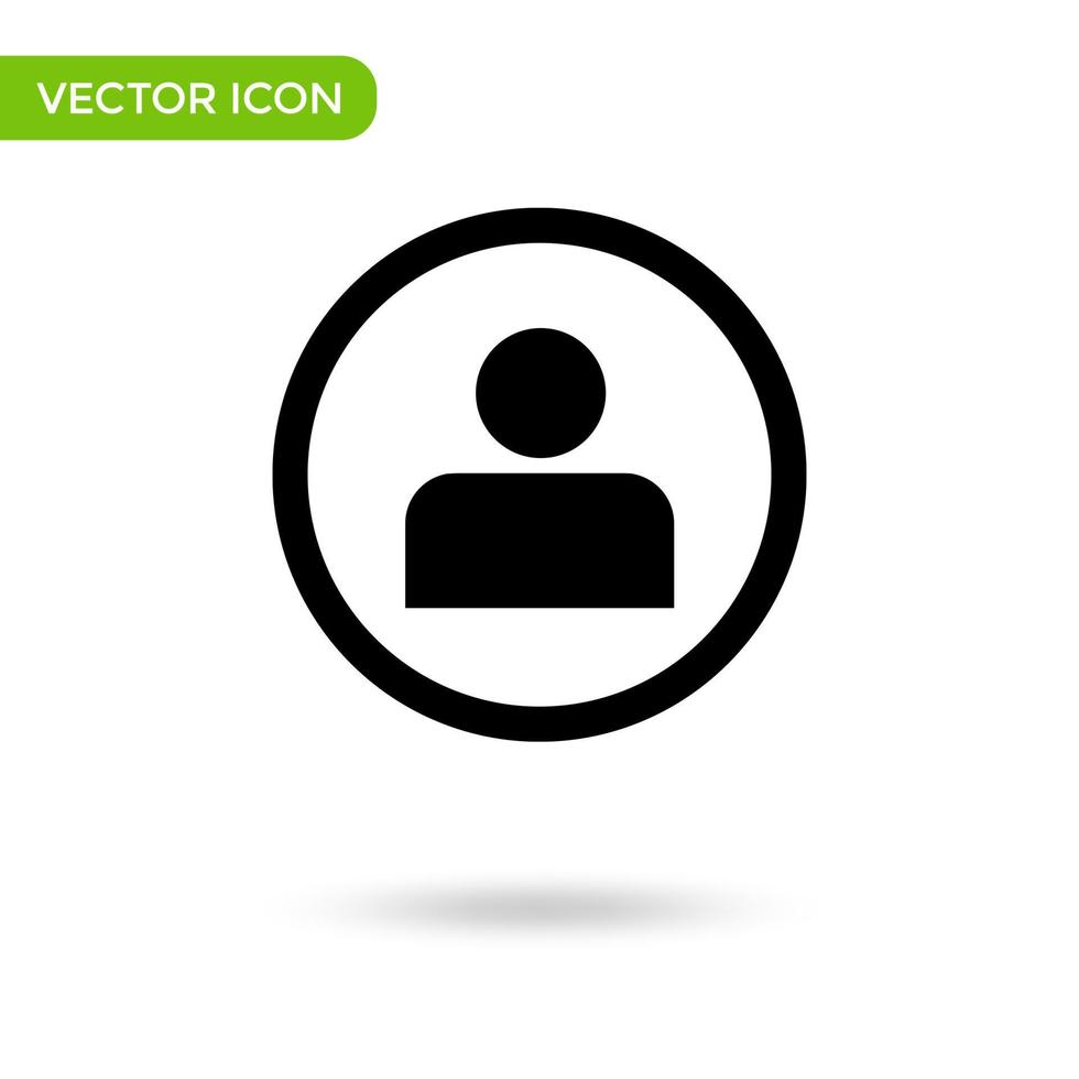 ícone de pessoa. ícone mínimo e criativo isolado no fundo branco. marca de símbolo de ilustração vetorial vetor
